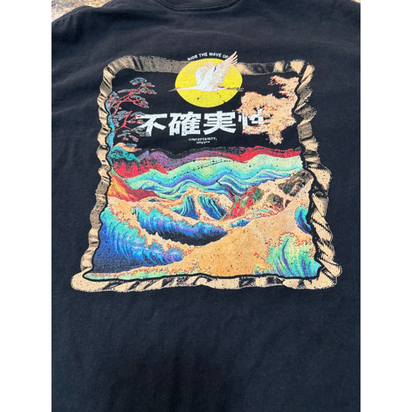 Empyre “Ride the Wave of Uncertainty” Black Graphic Tee - Picture 2 of 5